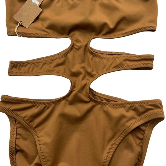 SKIMS Swim Tank Monokini Almond Womens XXS - Picture 6 of 14